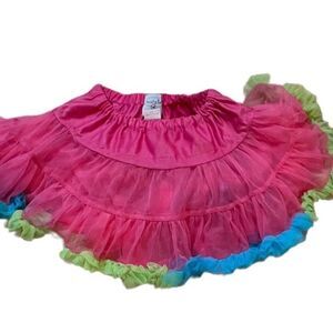 Mud Pie Colorful Pink Tutu, Size Large